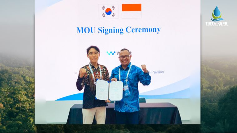 MoU Antara Tirta Kepri dan WI.PLAT Korea Selatan di World Water Forum ke-10